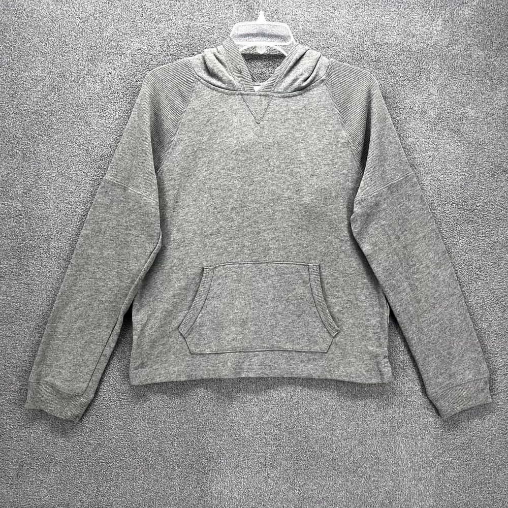 Prince &‎ Fox Sweatshirt Women Medium Gray Hooded Pocket long sleeves